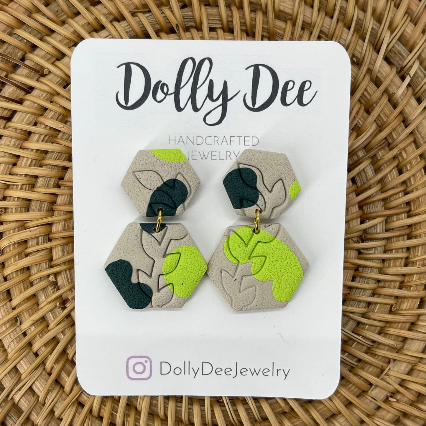 Green Splotch Hexagon